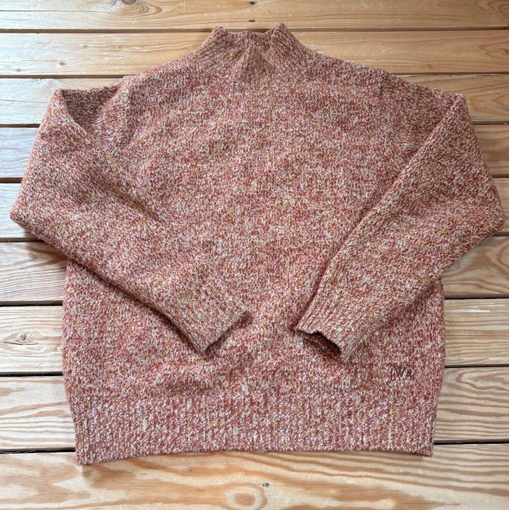 jw anderson Uniqlo Women’s Mock Neck Sweater Size S Orange R2